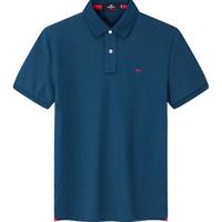 七匹狼【黄宗泽同款】【凉风POLO衫】短袖t恤男凉感抗菌夏季男士T恤上衣 105(宝蓝)1D1E30606666 XL 175/92A