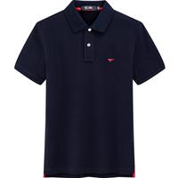 七匹狼【黄宗泽同款】【凉风POLO衫】短袖t恤男凉感抗菌夏季男士T恤上衣 102(深蓝)1D1D30606666 M 165/84A