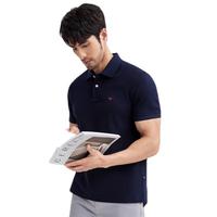 七匹狼【黄宗泽同款】【凉风POLO衫】短袖t恤男凉感抗菌夏季男士T恤上衣 102(深蓝)1D1D30606666 4XL 190/104A