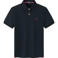 七匹狼【黄宗泽同款】【凉风POLO衫】短袖t恤男凉感抗菌夏季男士T恤上衣 101(藏青)1D1E30606666 XL 175/92A