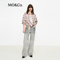  MO&Co./摩安珂 彩墨印花做旧 女士衬衫