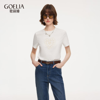  GLORIA/歌莉娅 盘带绣 女士针织短袖