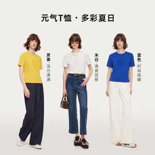  GLORIA/歌莉娅 盘带绣 女士针织短袖