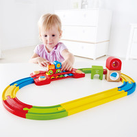 Hape 火车轨道玩具 小火车木质拼装轨道