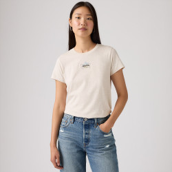 Levi's 美式复古 女士针织短袖T恤 麻灰色 S