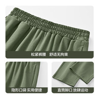 马克华菲 儿童春夏款透气吸汗上衣半开领拉链衫长袖运动服直筒宽松长裤 反光MH鲸S标