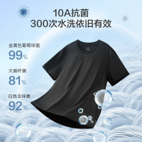 京东京造 40支新疆棉 10A抗菌圆领短袖T恤