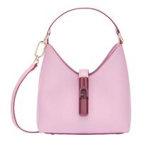 FURLA IRIDE牛皮迷你女士手提斜挎包 樱花粉