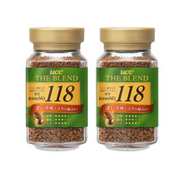 移动端、京东百亿补贴：UCC 117速溶咖啡粉 无蔗糖黑咖啡瓶装便利装美式咖啡 118两瓶(共180g)24.11生产