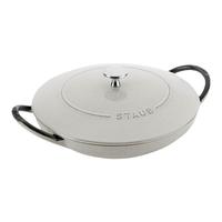 staub/珐宝 不易粘 珐琅铁锅  【16cm迷你炒锅 黑色】，【16cm迷你炒锅 夜樱粉色】，【24cm双耳炒锅 松露白色】， 24cm