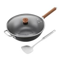  ZWILLING/双立人 无涂层 中式精铁炒锅+不锈钢锅铲