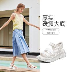 斯凯奇 女鞋运动凉鞋休闲鞋百搭透气一脚蹬女罗马凉鞋春夏季