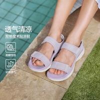 斯凯奇 春夏女凉鞋休闲运动凉鞋透气双带魔术贴搭扣日常通勤