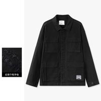 gxgjeans 后背字母刺绣 男士牛仔夹克