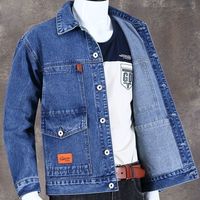 无品牌 宽松休闲 男士牛仔外套
