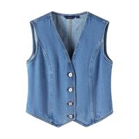  navigare/纳维凯尔 气质V领 女士牛仔马甲