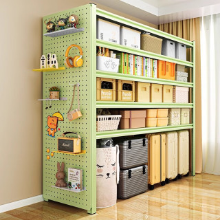 思绕 家用多层置物架 三层 高80cm 长40宽30cm 果绿色