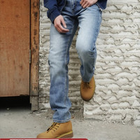 Levi's 男士美式复古水洗502标准锥形牛仔裤