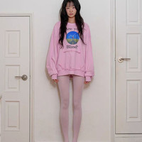 Grailz 26ss 做旧破坏圆领卫衣 印花电话短宽长袖 韩国