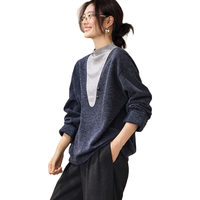  沫晗依美 假两件设计 女士卫衣