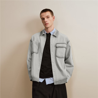  GIORDANO/佐丹奴 不对称口袋 男士牛仔夹克
