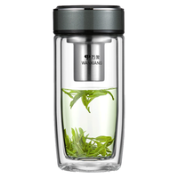  WANXIANG/万象 抗菌 双层玻璃杯 滤网