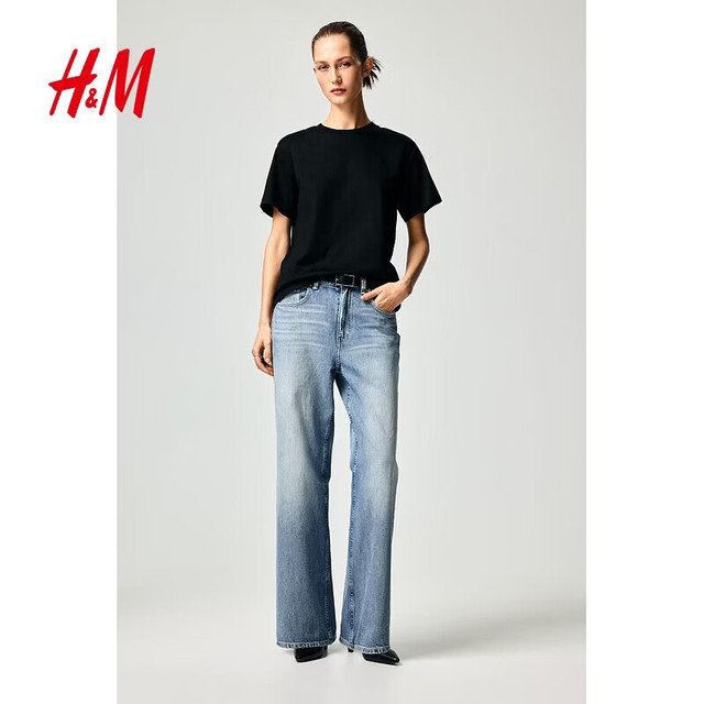 H&M 简约 女士T恤 黑色 S 160/88