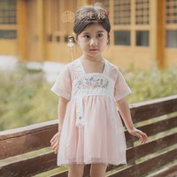 木生棉 清仓！女宝宝连衣裙夏季薄款汉服裙子婴儿天丝凉感公主裙周岁礼