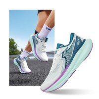 361° 男鞋运动鞋国际线25年夏季新款网面透气缓震跑步鞋男 羽毛白/蛋壳绿 43.5