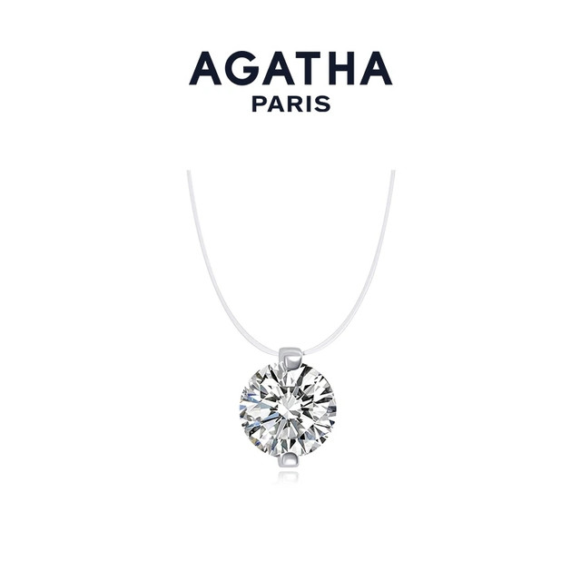 限新用户：AGATHA 人鱼之泪项链轻奢法式简约锁骨链 大号 链长42cm