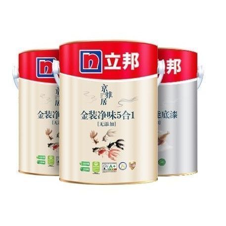 立邦 京雅居乳胶漆金标超值金装净味5合1无添加环保墙面漆内墙乳胶漆 54L套装