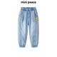 Mini Peace 童装男童薄款牛仔裤夏季儿童防蚊裤
