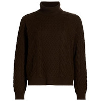 Saks Fifth Avenue COLLECTION Cashmere Cable-Knit 第五大道羊绒针织衫m码