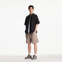  JACK&JONES/杰克琼斯 质感拼接印花 男士短袖衬衫