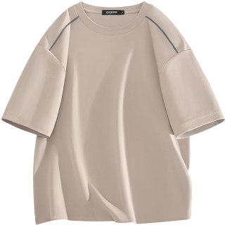 京东百亿补贴：gxgjeans 美式肩部嵌条休闲宽松短袖T恤 J26D442001