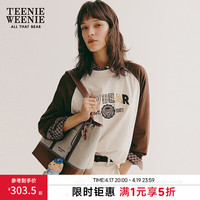 TEENIE WEENIE 五折！女装时髦美式学院风 撞色插肩长袖