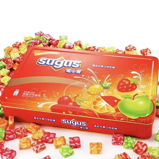 今日必买：瑞士糖 水果软糖混合口味铁罐装 413g（约137颗）