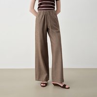 自巧 不易褪色 小个子全棉肌理感牛仔裤拖地阔腿裤女2026夏季新款