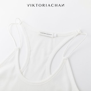  VIKTORIACHAN 低领设计 女士背心 细肩带 绳饰 XS 灰色