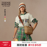 TEENIE WEENIE 五折！夏季简约时尚 潮流休闲宽松活力字母圆领短袖
