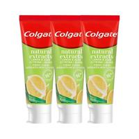 Colgate 高露洁 牙膏柠爽亮白美白祛黄去牙渍防蛀护龈口气清新家庭装柠檬味