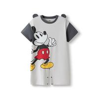 巴拉巴拉 儿童睡袋夏季防着凉小童宝宝连体衣凉感抗菌 白黑色调00319 80