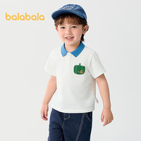 巴拉巴拉 童装男童短袖t恤宝宝POLO衫儿童上衣夏季打底衫 本白10101 120
