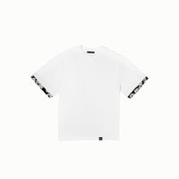 冰洁 BINJORA冰洁2026春夏新品男女同款小雏菊拼接宽松T恤