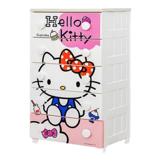 爱丽思 儿童衣柜子5层Kitty密闭款