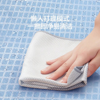 LOVO罗莱 冰丝提花凉席 蓝格格绑带款 三件套