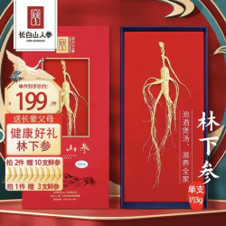 长白山人参 约20年林下山参老参 野外林下生长老山参煲汤泡酒材料 人参礼盒 无实物