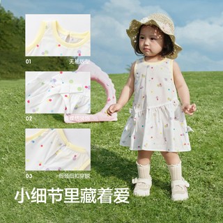  balabala/巴拉巴拉 儿童连衣裙 冰蓝A81503