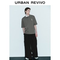 URBAN REVIVO 男士马球衫 刺绣布贴