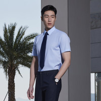 YOUNGOR/雅戈尔 免烫 男士短袖衬衫